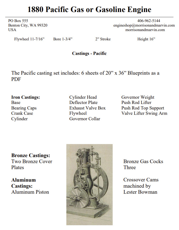 Pacific Castings Packing list
